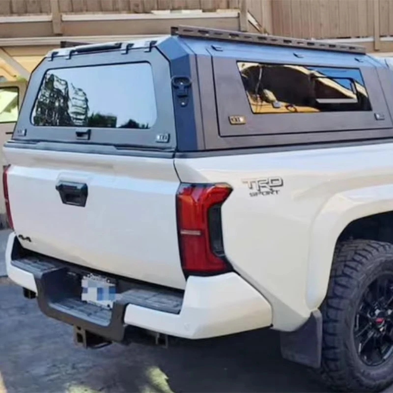 

The 2024 tacoma 5ft Pickup Truck Has a Split Manganese Steel Left and Right Sliding Window Rear High Cover Pickup Truck Canopy