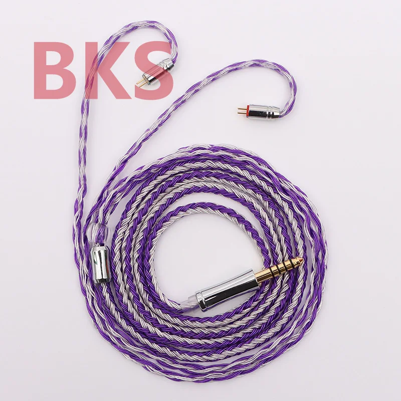 

DIY 24-Strands HeadPhone Upgraded Cable OCC with 5N Purity Silver MMCX/0.78 2Pin 3.5mm 2.5mm 4.4mm Custom Earphone Cable