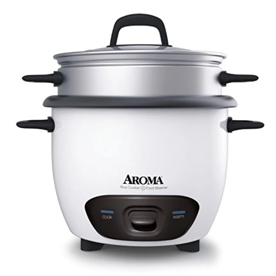 

Housewares 14-Cup Cooked (7-Cup Uncooked) Pot Style Rice Cooker and Food Steamer White