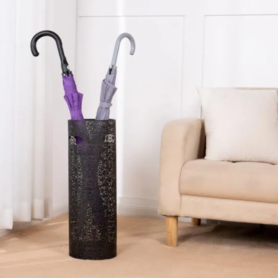 

21 inch Heavy Duty Metal Umbrella Stand - Durable Storage Holder for Umbrellas - Indoor and Outdoor Use - Stylish and Modern Or