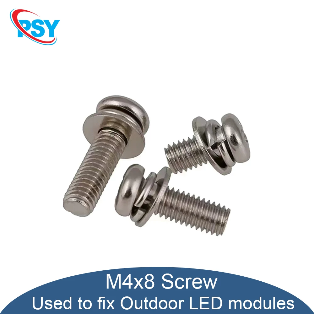

500pcs/LotM4*8 ScrewsFor Installing Outdoor Modules Nickel Plated Screws Suitable For Outdoor And Semi-Outdoor LED Display