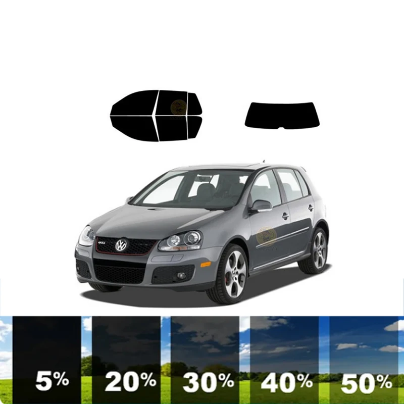 

precut Removable Window Tint Film For Car 100% UVR 5%-35%VLT Heat Insulation Carbon ﻿For VOLKSWAGEN GTI 4 DR HATCH 2007-2009