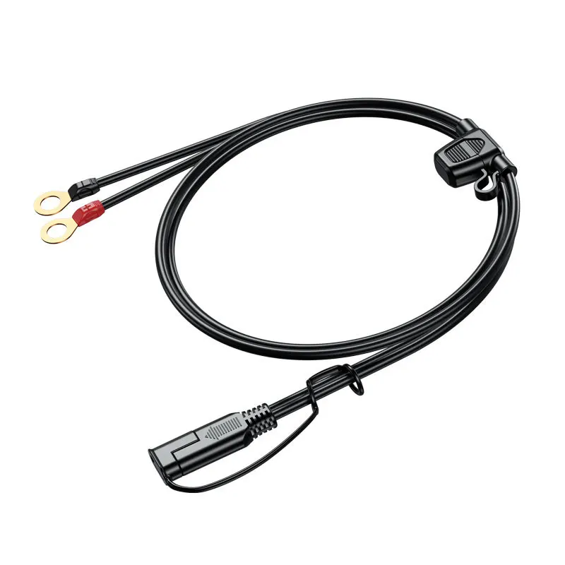 16AWG SAE Double-pin Black Wire Motorcycle Converter Power Cord SAE Connected To Battery Vehicle-mounted Power Cord