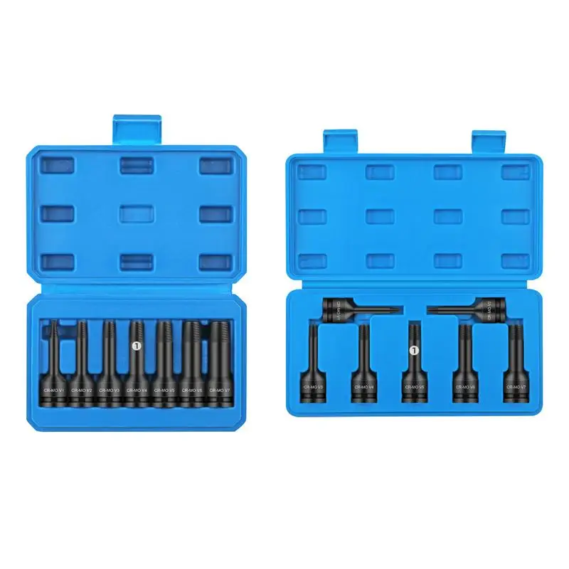 

7 Pieces Screw Extractor Kit High Strength Damaged Screw Extractor Set Stripped Screw Removal Kit Precise Screw Extractor