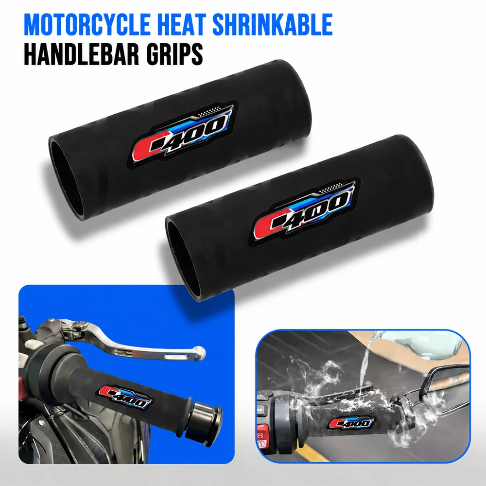 Motorcycle Heat Shrink Grips Rubber Non-slip Shock Absorption Handlebar Cover Accessories For BMW C400GT C 400 GT 2019-2026