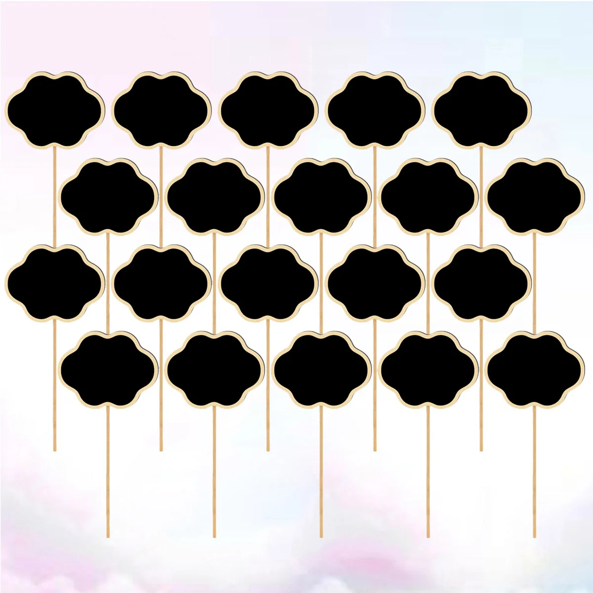 20Pcs Mini Chalkboard Signs Cloud Shape Wooden Blackboards Garden Flower Labels Wedding Party Decoration Message Board