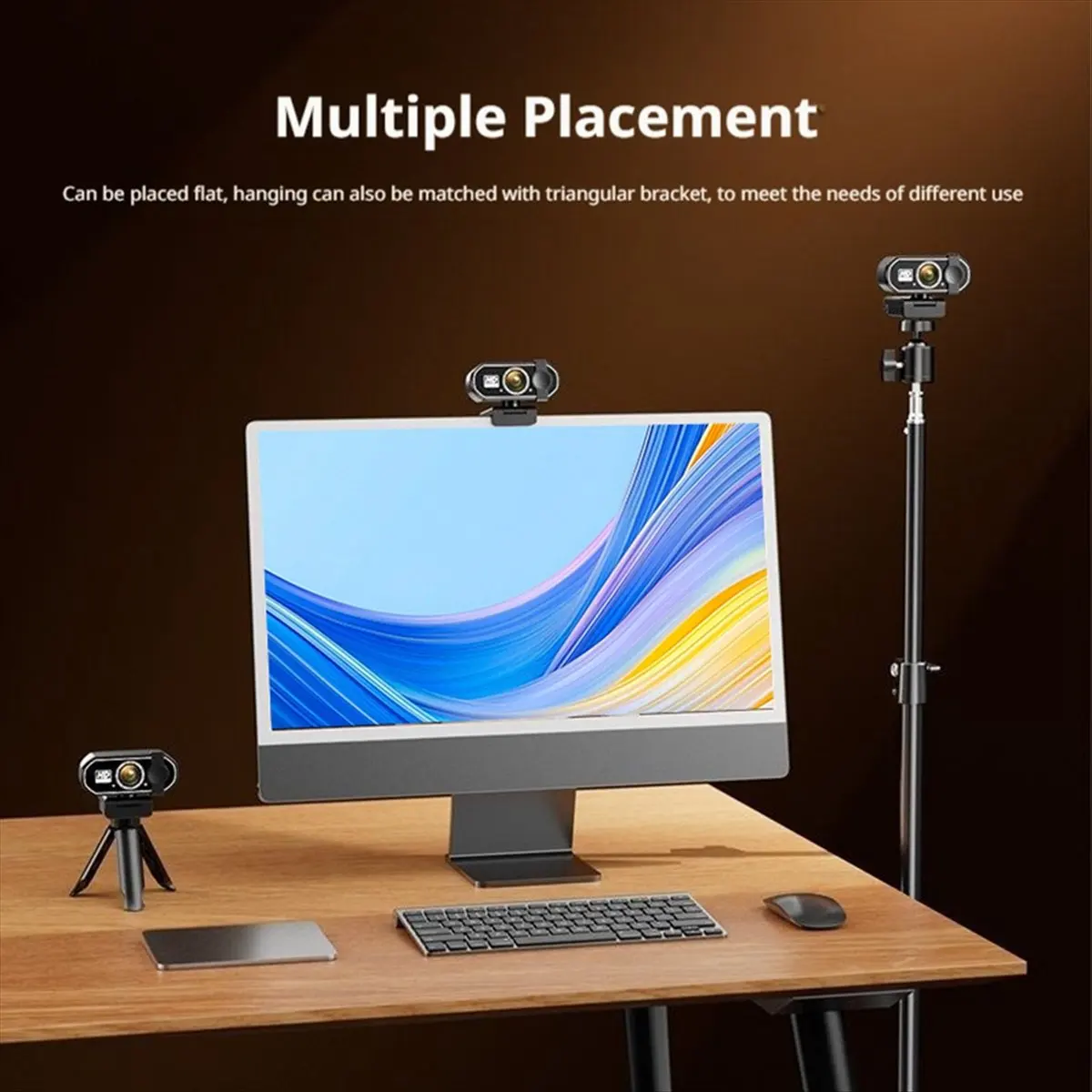 A46U HD USB Webcam with Dual Microphones for PC Laptop Computer Web Camera Zoom Video Calling USB Webcam 2K