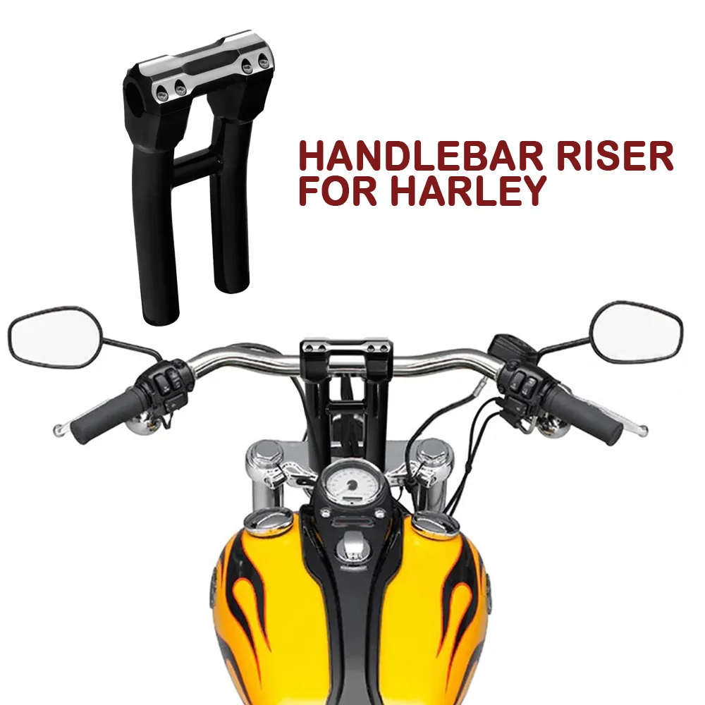 

Motorcycle 9.84" Handlebar Riser For Harley 1.25" Bar Dyna Softail Road Glide