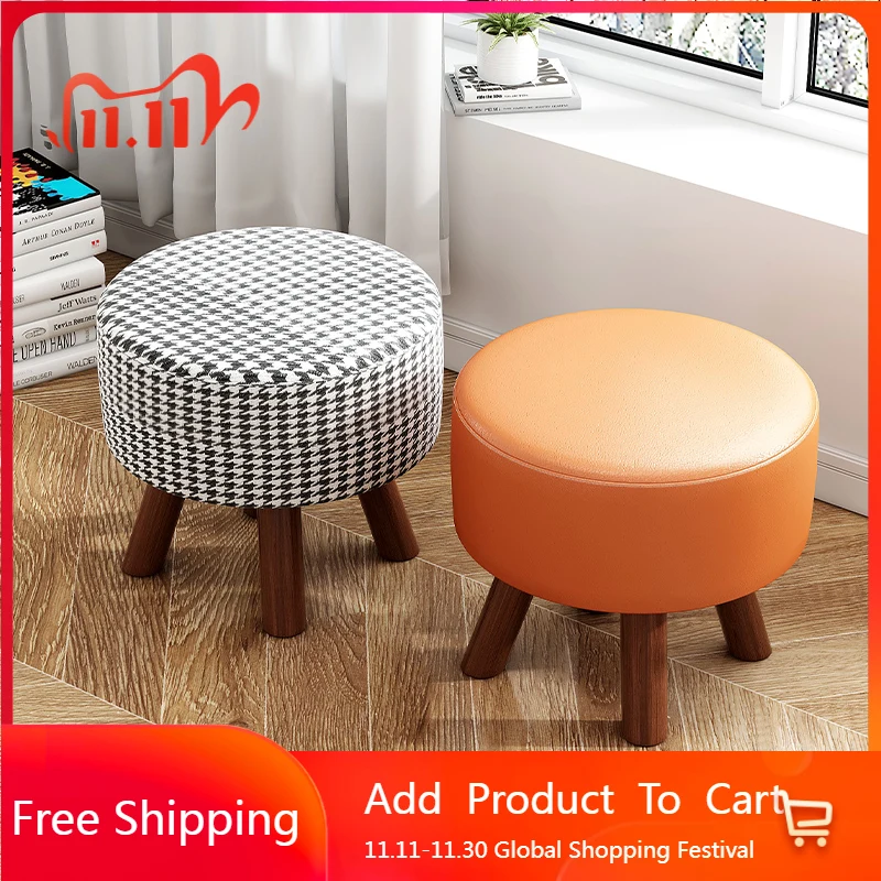 

Wooden Low Stool Children Space Saving Disabled Outdoor Bathroom Chair Designer Nordic Bedroom Small Cabeceros Trendy Furniture