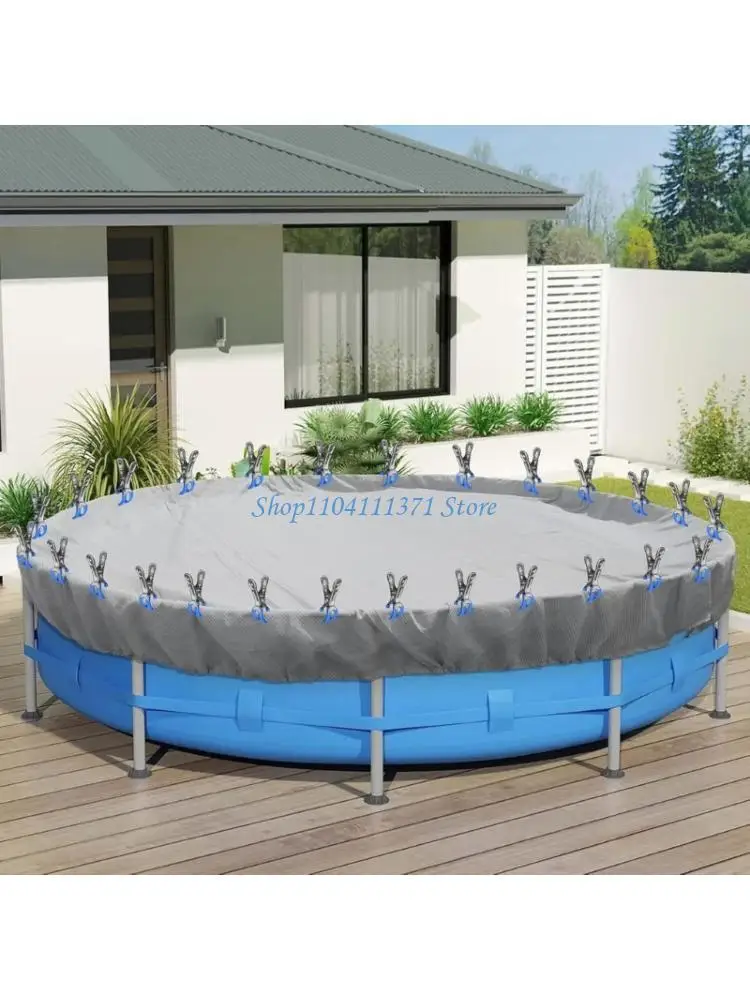 P9FC 10Pcs Stainless Steel Hanger Spring Clamps Large Pool Covers Clamps Heavy Duty Swimming Pools Windproof Clip Enduring