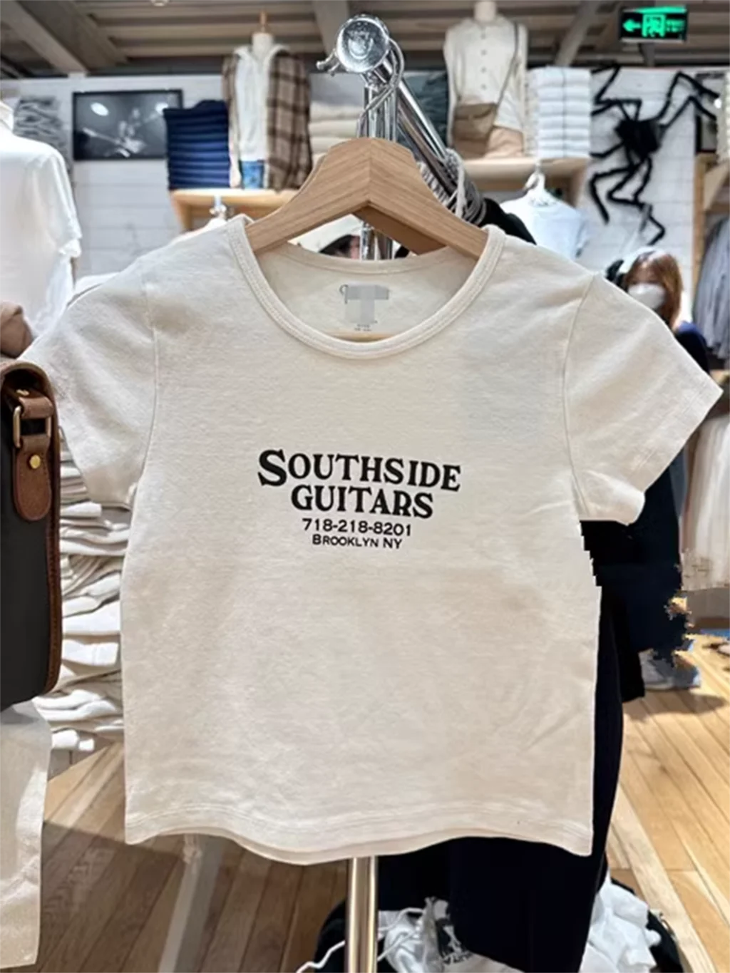 Southside Letter Print Crop Top Summer O-neck Short Sleeve Cropped Tshirt Woman Clothes Casual Vintage Classic Cotton Top Y2k