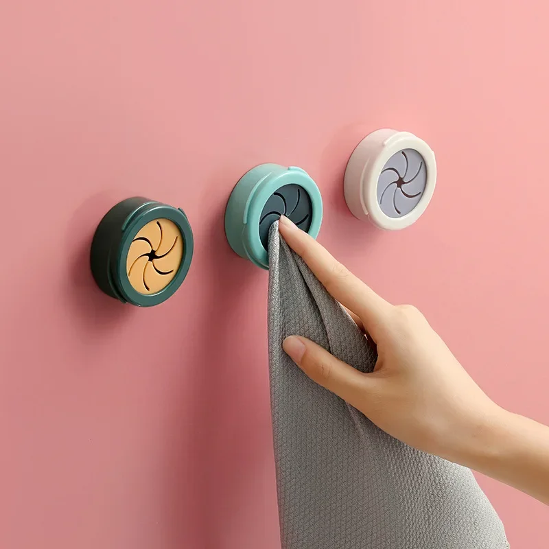 Toallero creativo sin clavos, estante de pared con ventosa, colgador de almacenamiento de paño de lavado, toallero de mano, herramientas de cocina y baño