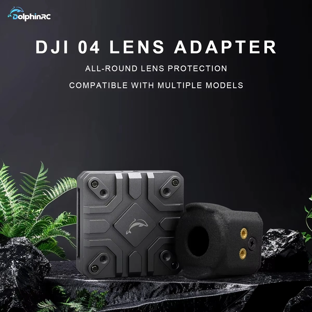 DolphinRC Aluminum Heat Sink Case For DJI O4 Air Unit Lens Cover Modification Parts Image Transmission Heating Dissipation FPV