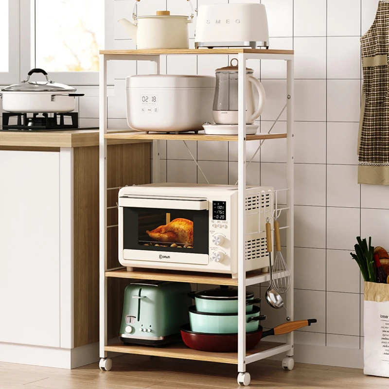

Multi-Tier Kitchen Storage Shelf Microwave Oven & Cookware Organization Industrial Organizer with Adjustable Shelves