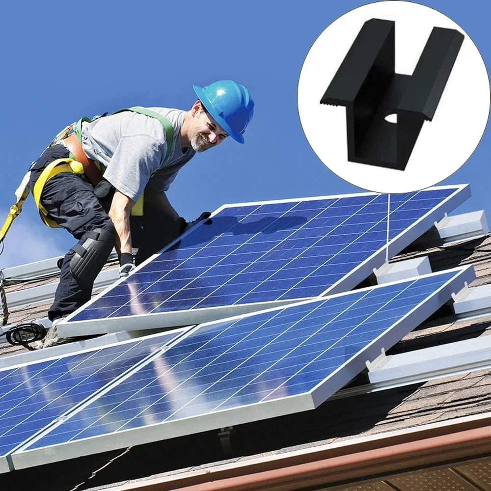 4/6/8PCS Aluminum Alloy Black Photovoltaic Bracket Pressure Block