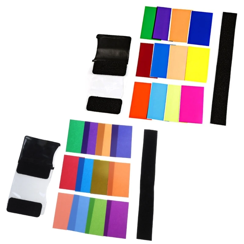 12 PCS Flash Color Card Diffuser Soft Box Lighting Gel Filter for Camera Dropship