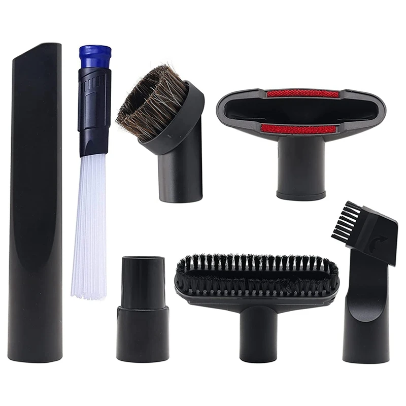 1 1/4Inch Shop Vacuum Attachments Brushes Kit 1-1/4 Inch 1-3/8 Inch Vacuum Cleaner Accessories, Set Of 7