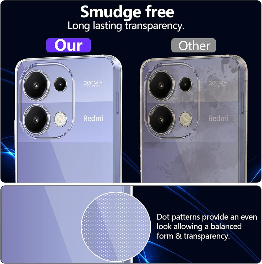 Silicone Phone Soft Case For Xiaomi Redmi Note 14 13 12 11 11S 10 10S Pro Plus Max 4G 5G Ultra Thin Cover Clear Shockproof Shell