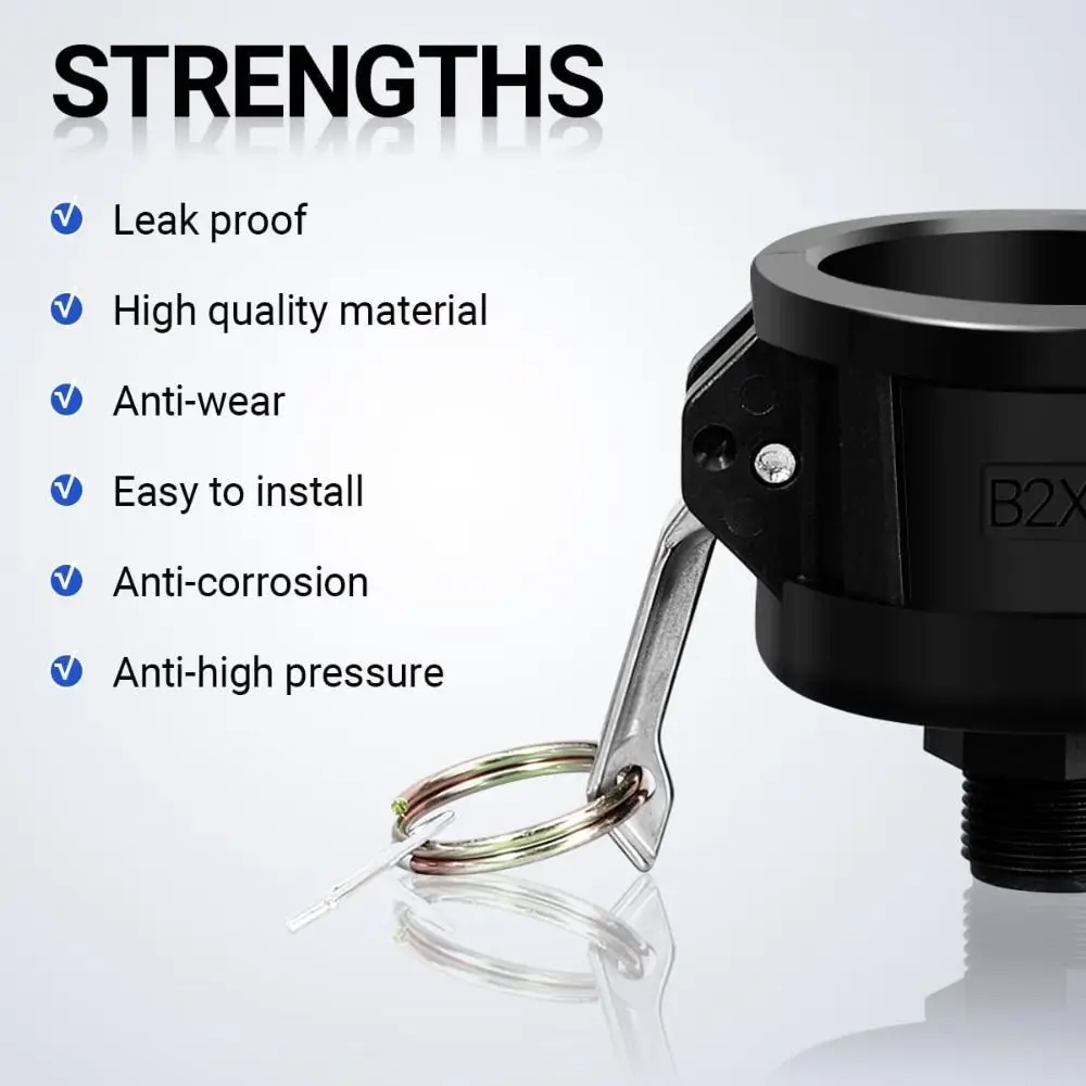 Male Thread IBC Tote Fittings Leak-Proof Universal IBC Tote Adapter Wear-Resistant Camlock Coupling Tote Tank Adapter Water Tank