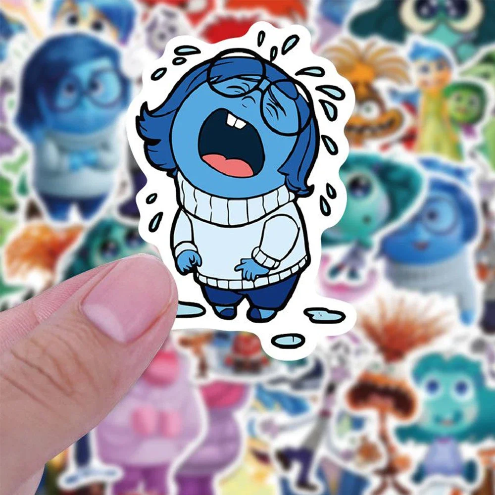 50PCS Disney Movie Inside Out Stickers Cartoon Graffiti Decoration Skateboard Laptop Notebook Luggage Waterproof Decal Toy New