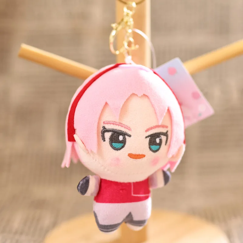 2025 New Cute Doll Naruto Small Pendant Plush Toys Doll Bag Hanging Decoration Keychain Birthday Gift for Friends Kawaii