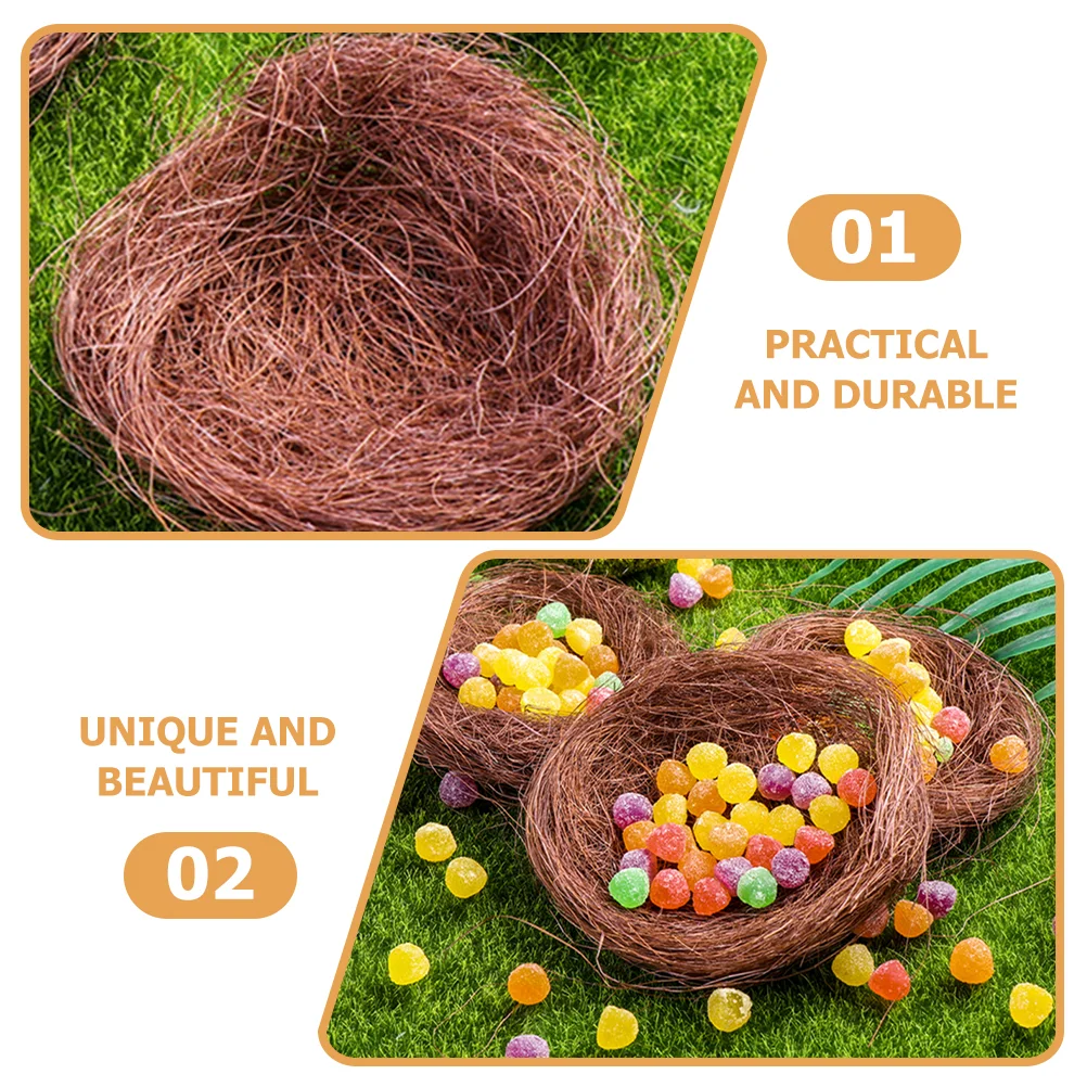 16 Pcs Simulated Bird Nest Cage Wicker Decor Birdemic Woven Nests for Cages Crafts Garden Birds