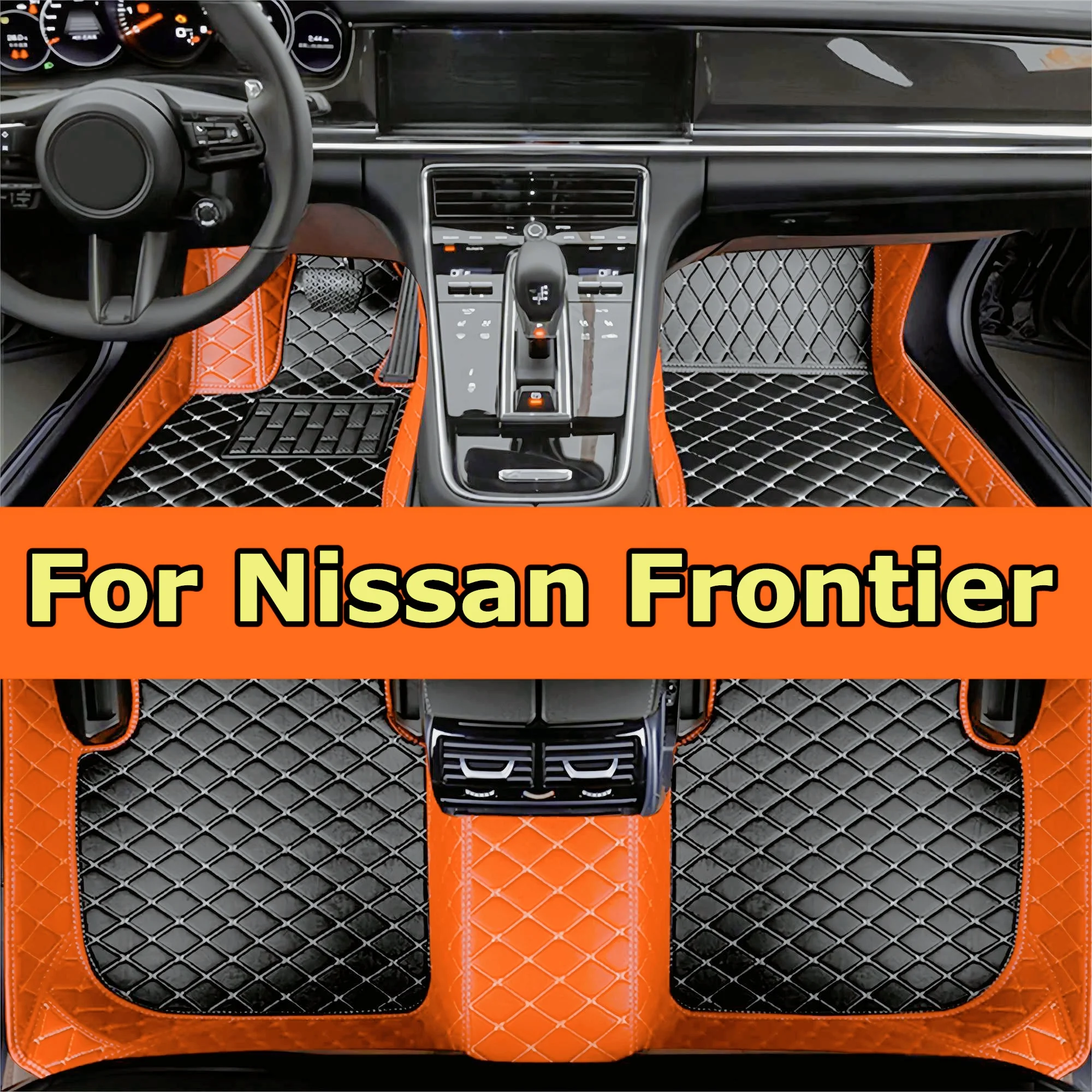 Full Set Car Floor Mats for Nissan Frontier 2017 2018 2019 Luxury Leather Floor Mats for Cars Mats Carpets