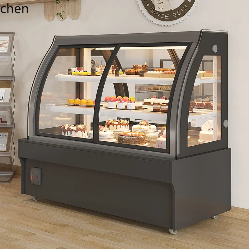 BX  Commercial Dessert Right  Cabinet Circular Arc Refrigerated Front Opening Cake Display Cabinet Fruit Fresh Keeping Cabinet