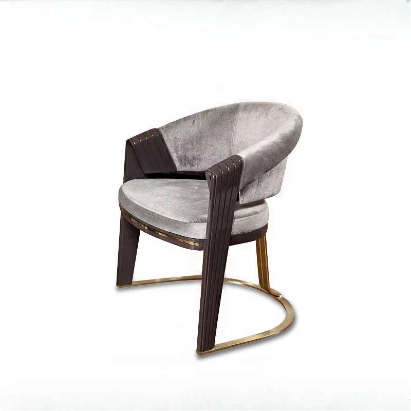 كرسي طعام فاخر وخفيف الوزن، كرسي طعام من الفولاذ المقاوم للصدأ، كرسي فردي إبداعي راقي مصمم لغرفة المعيشة