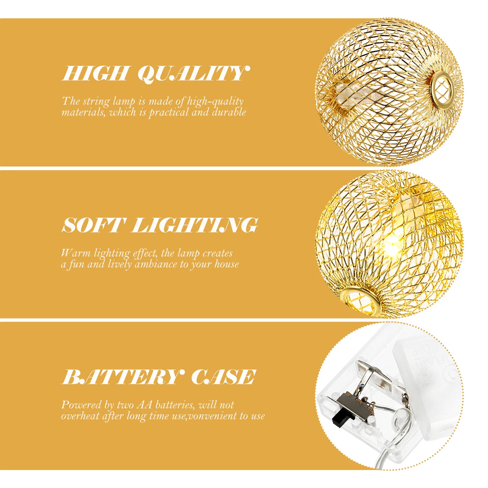 

1Pcs Iron Lantern String Light Christmas Craft Decorative Festival Lamp Adornment Warm Glow Christmas Lantern String Light