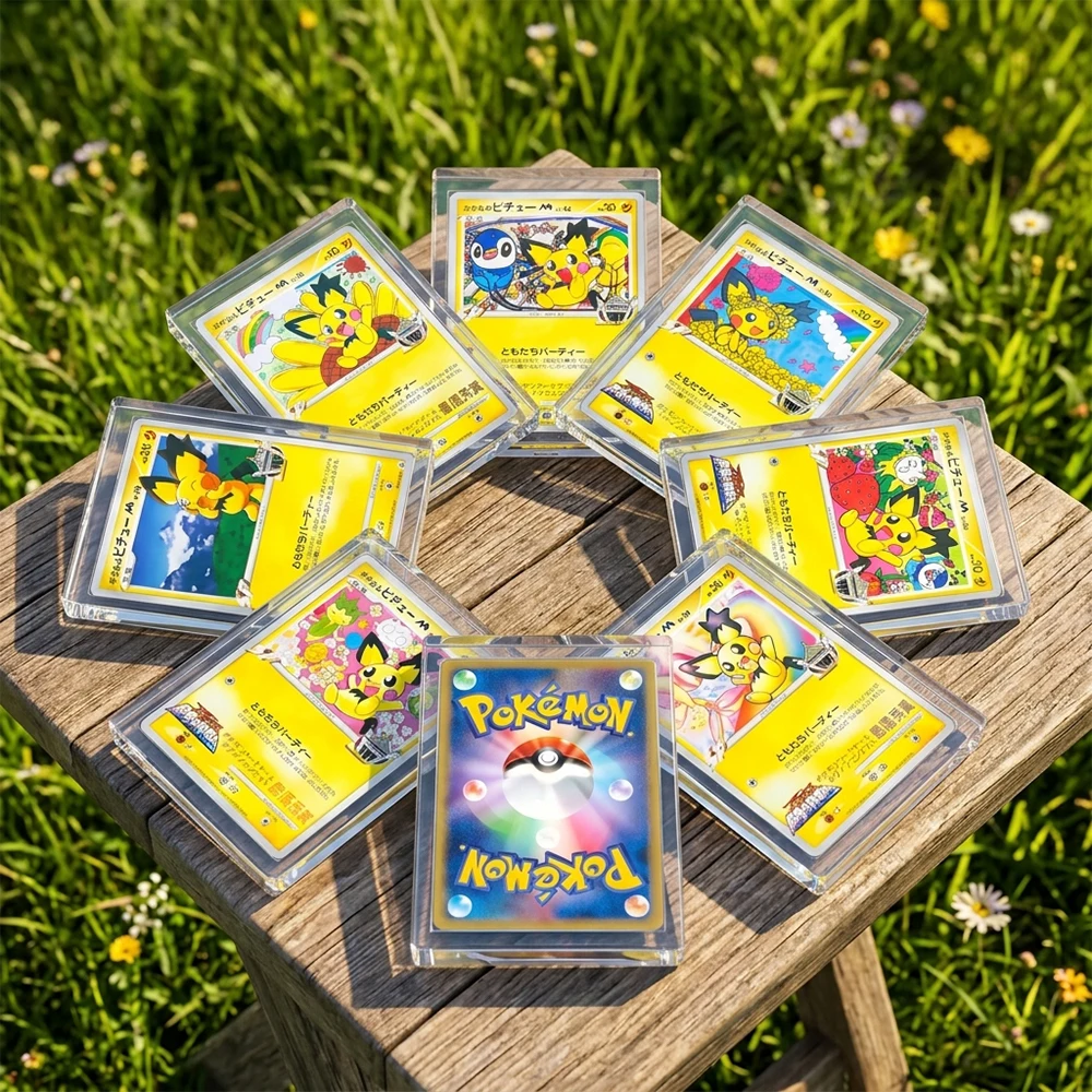 DIY Collection Cards 2009 PKM Design Contest Card Spiky-Eared Pichu M Promo Kindergarten Self Made Single  Anime Game Card Gift