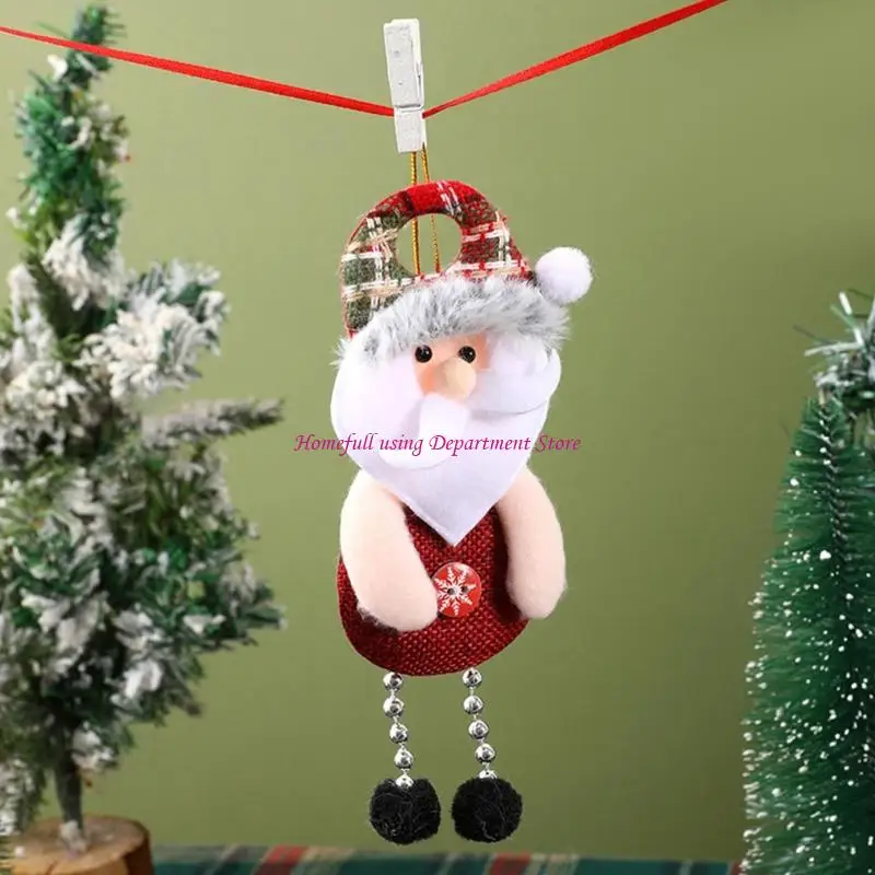 Не тканевые рождественские украшения в виде Санты, снеговика, оленя и медведя