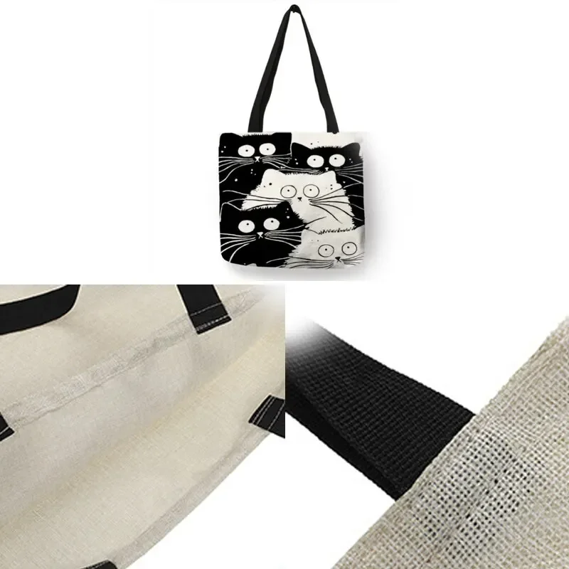 Borsa in tela per gatti con capelli fritti borsa a tracolla per borsa a tracolla borsa da spiaggia per donna borsa per la spesa borsa a mano