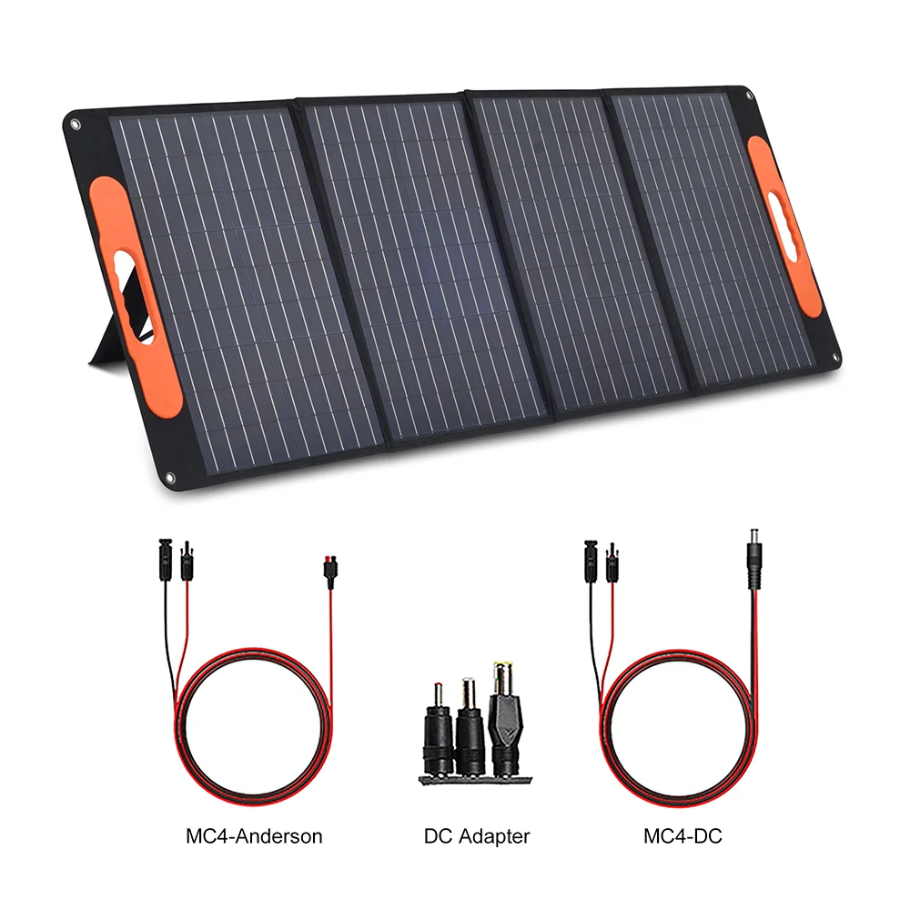 Paneles solares plegables para acampar, Panel de células solares de 18v, 120w