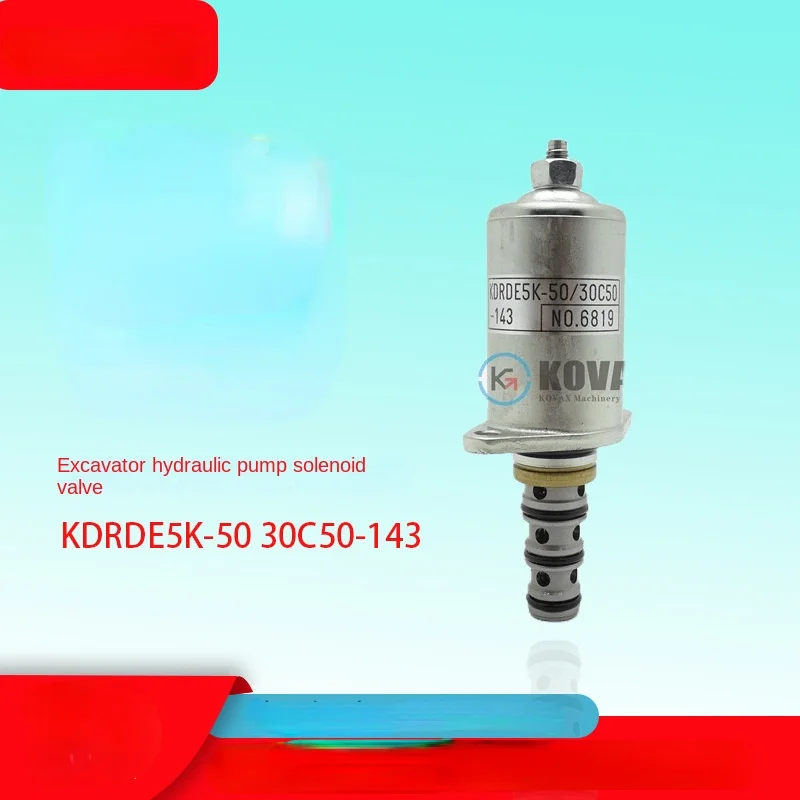 

KDRDE5K-50/30C50-143 Proportional solenoid valve Kobelco SK200-8 Excavator hydraulic pump solenoid valve