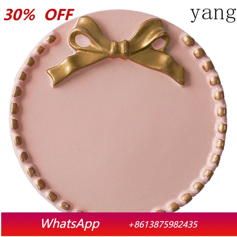 

CX Home Storage Photography Ornament Vintage Round Tray Small Candle Holder