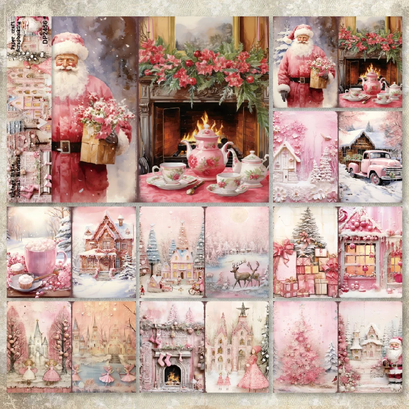 Panalisacraft 8 sheets A5 size Vintage Style Scrapbooking patterned paper Fancy Card Pack Light weight Craft Paper Card