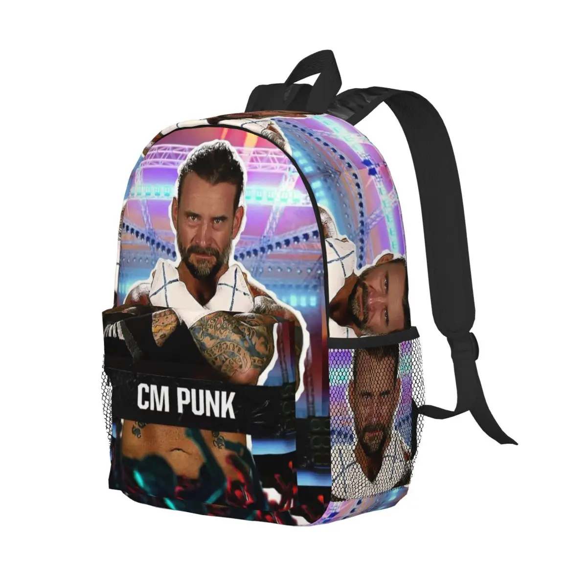 

CM Punk Backpack Student Boys Girls BookBag Children School Bag Computer Shoulder Bags for Men Women