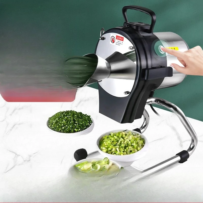 

commercial small electric vegetable cutter, kitchen artifact cutting scallion and chives, chili ring ginger shredding machine