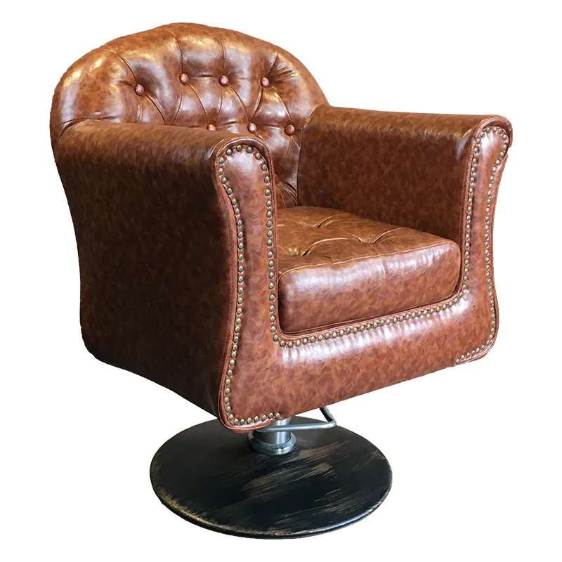 Yjq fashion European light luxury chair hair salon rotating lift American oil head hair cutting and hairdressing chair