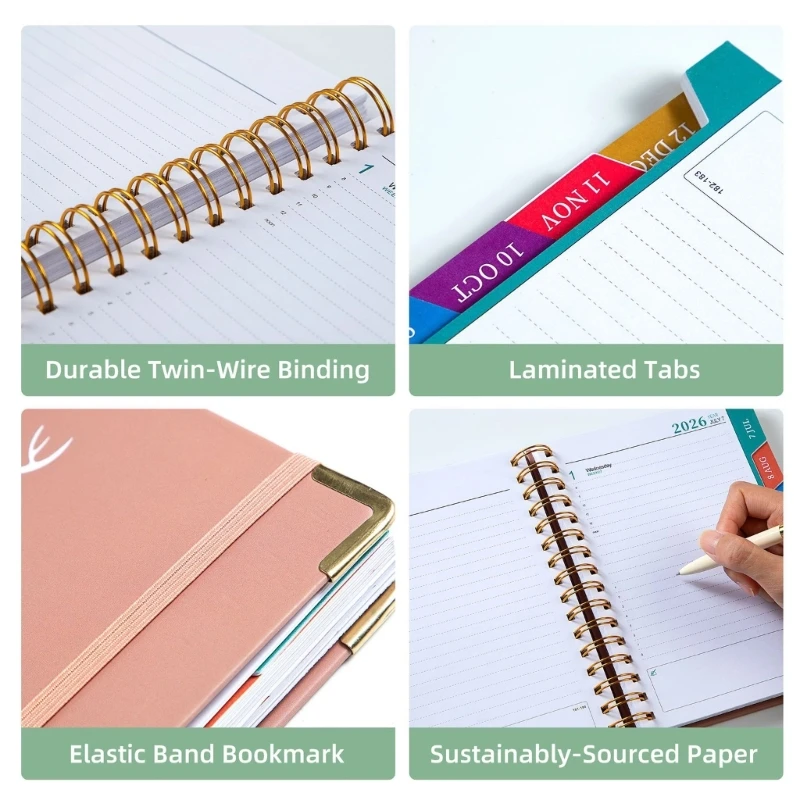 Planer harmonogramu 2026 Planer dzienny Wielofunkcyjne sekcje Dziennik planowania podróży Harmonogram Notatnik do płynnego 896C