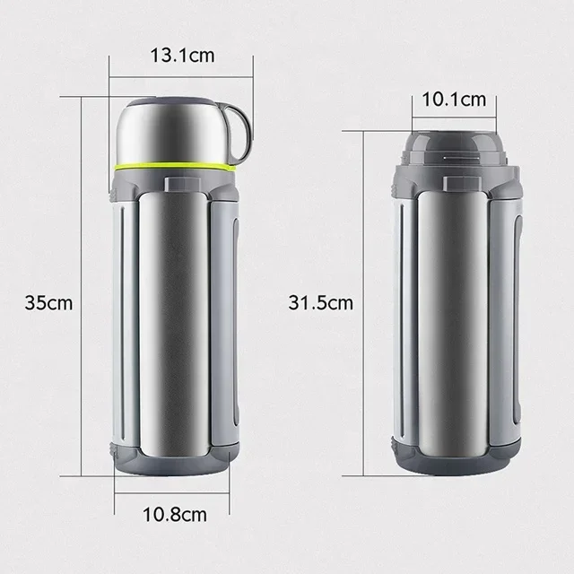 

1.8L Large Capacity Sports Water Bottle Titanium Double Wall Layer Vacuum Bottle