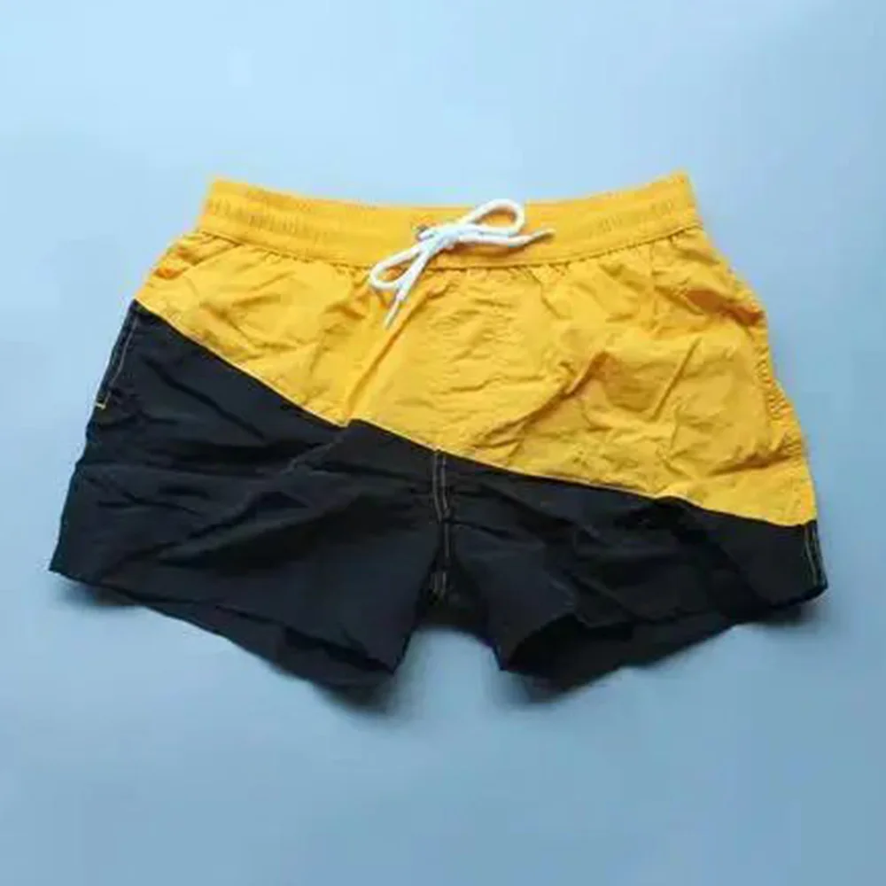 Mens Swim Trunks Running Sports Contrast Color Shorts Waterproof Quick Dry Gym Fitness Casual Beach Shorts Men'S Clothing 2024