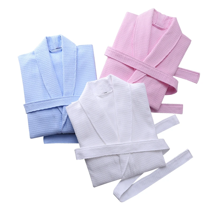 100% Cotton Summer Waffle Bathrobe Men Long Dressing Gown Kimono Men Bath Robe Plus Size Women Night Dress Bridesmaid Sleepwear