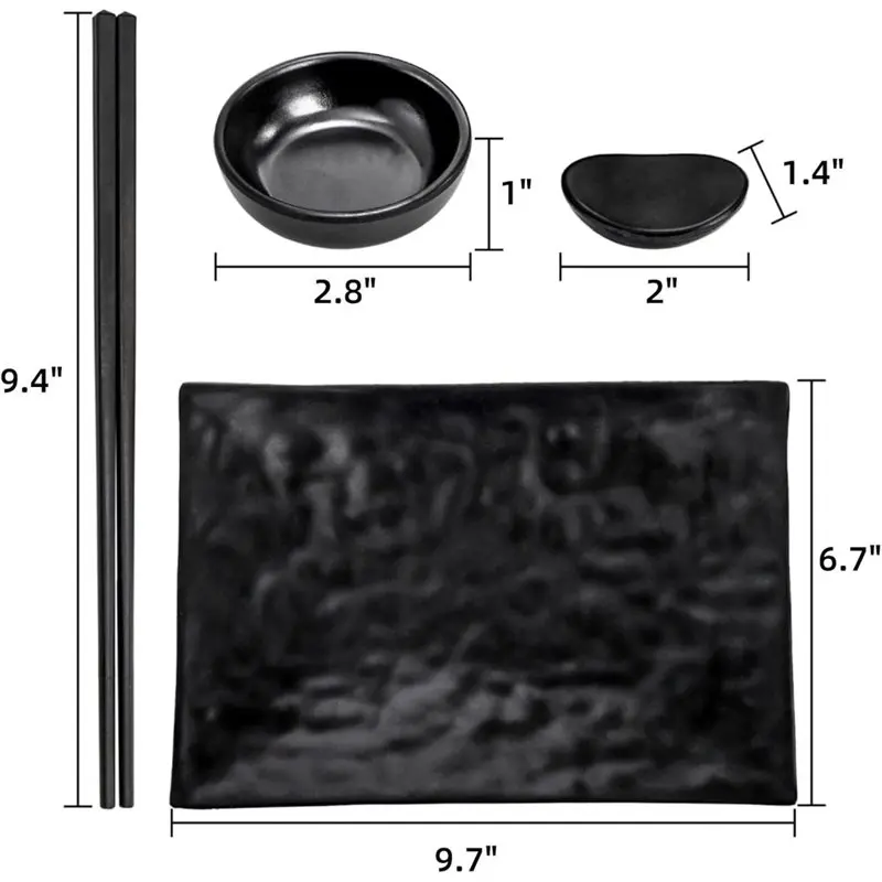 ABRU-1Set/16Pcs Sushi Plate Set Sushi Serving Dish Sushi Tableware Set Tableware Set Sushi Tableware Set Japanese-Style Tablewar view 6