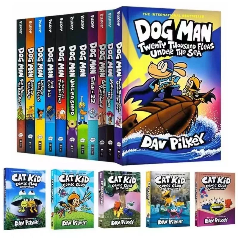 Random 1Book New 2025 Original Popular Comic Books The Adventures of Dog Man 8 Dav Pilkey Dogman English Novel Book for Children