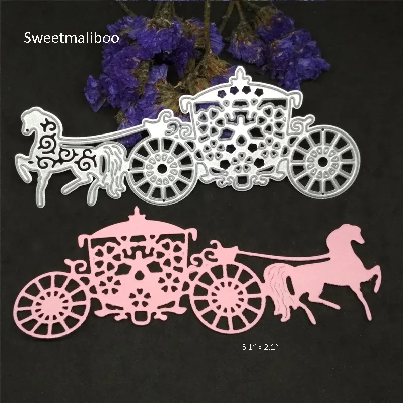 

Horse Carriage Horse Metal Cutting Dies Stencils New 2024 Scrapbooking Photo Album DIY Decorative Die Cut Card Making Supplies