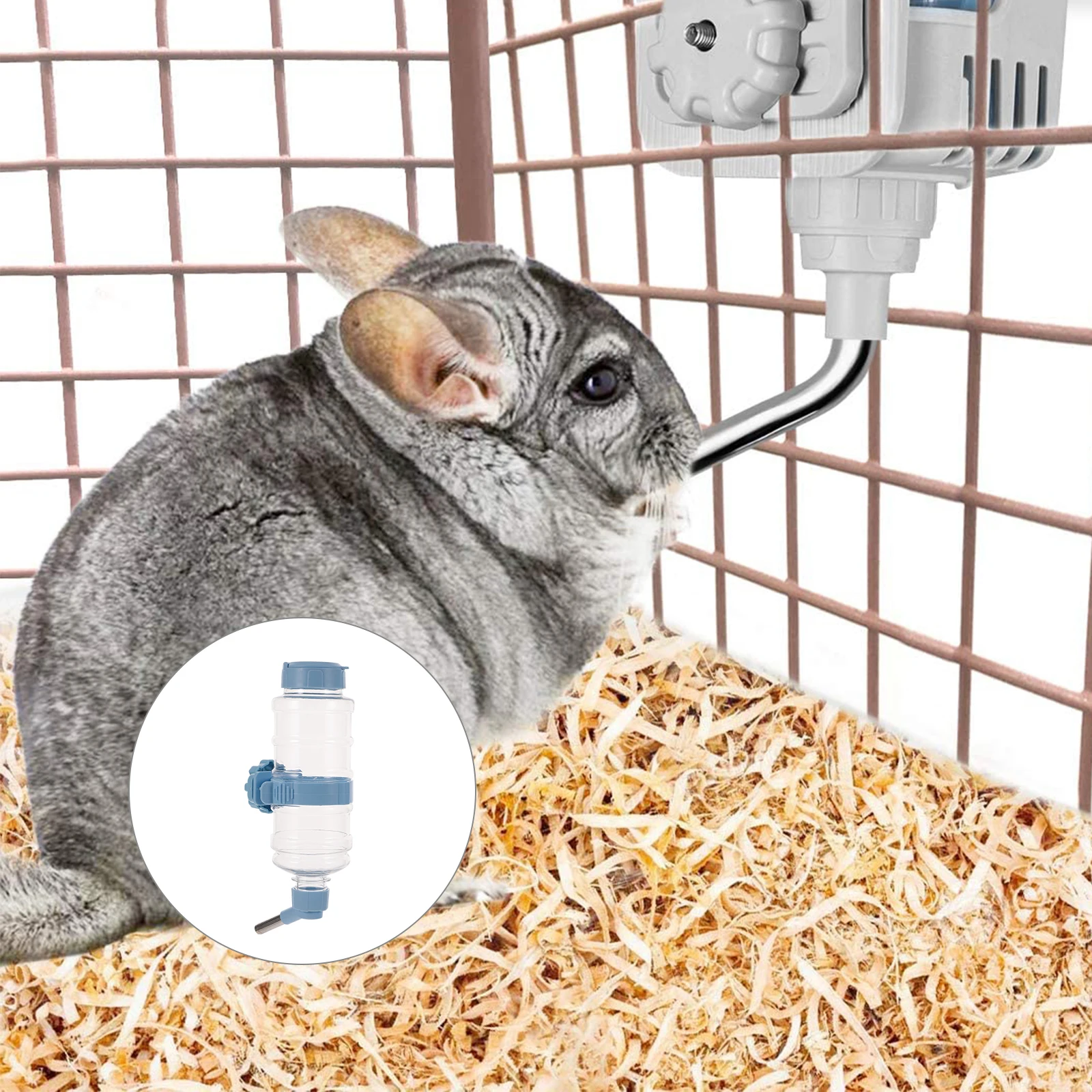 

Hanging Drinking Fountain for Rabbits Guinea Pig Chinchilla Leak Proof Easy Clean Pet Water Bottle Hanging Feeder Small Pets
