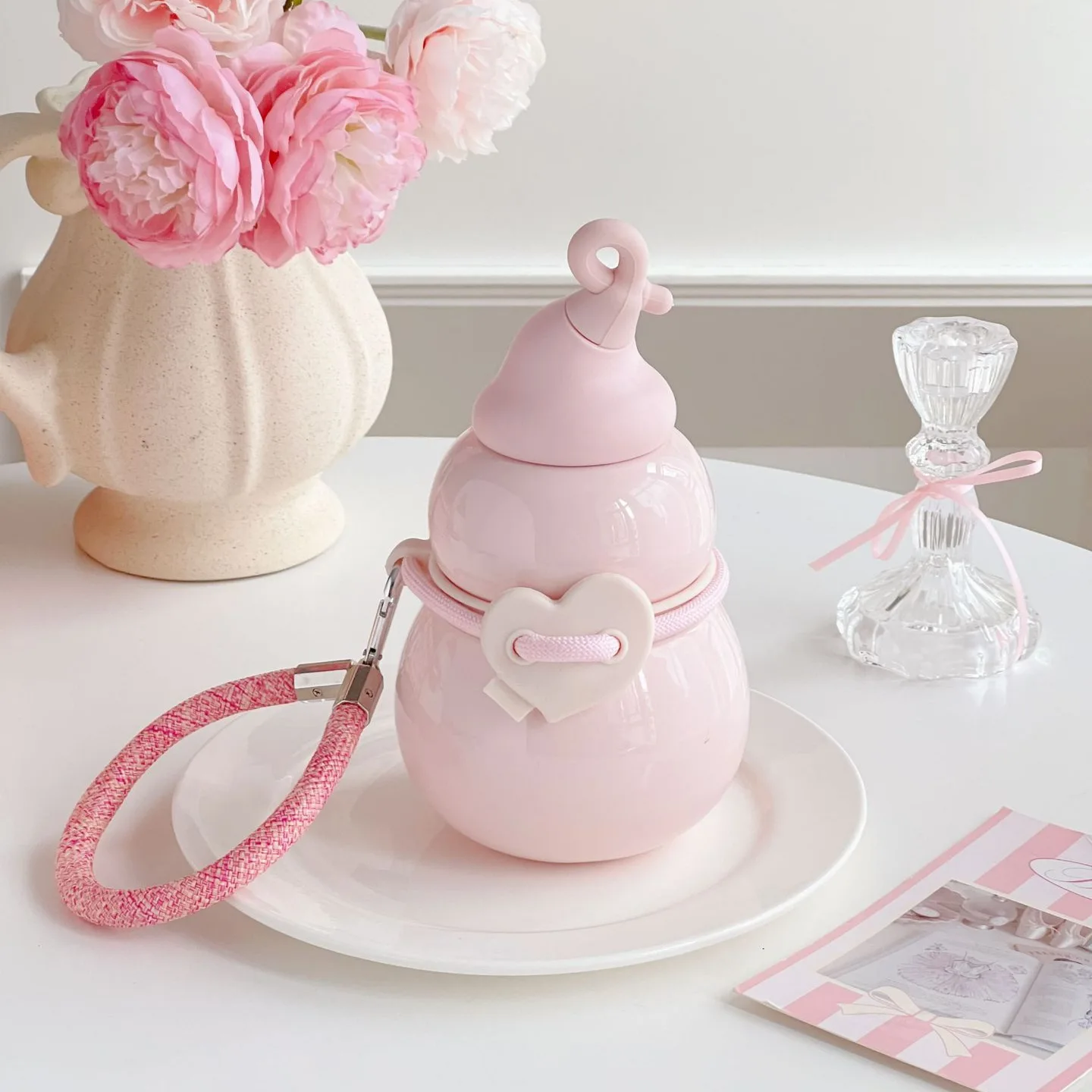 

Термальная бутылка для воды Hu Lu 450 мл с подъемной ручкой, двухслойная термос из нержавеющей стали, набор для питья, студенческий термос