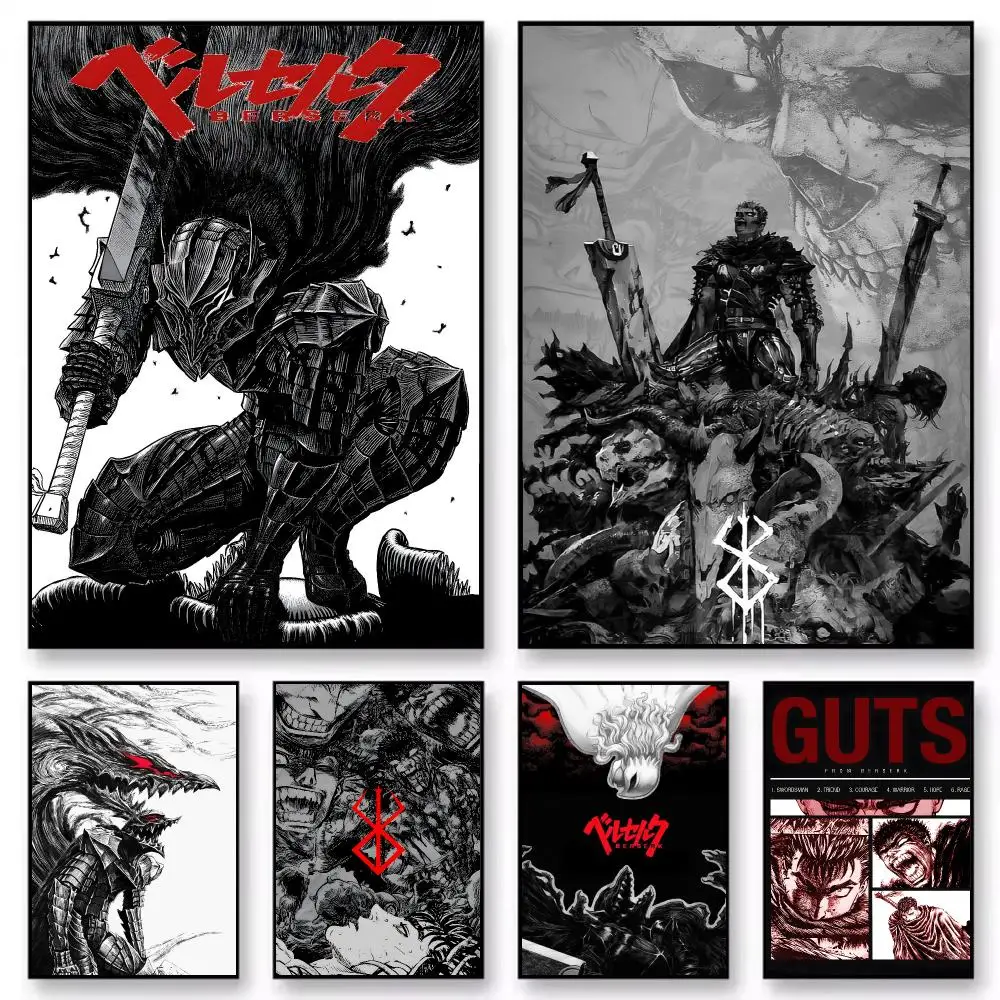 anime berserk fashion Poster Nordic style room wall decoration self-adhesive HD waterproof AFE bar
